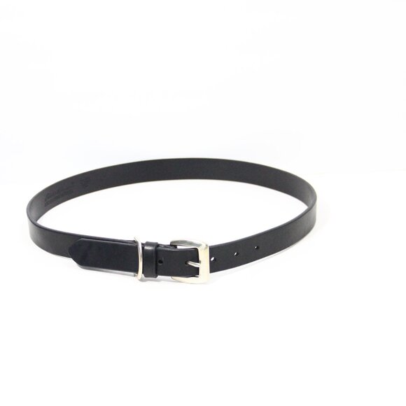 Eddie Bauer Black Leather Belt Women Large Classic Style - Picture 1 of 9